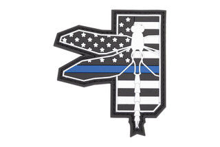 Haley Strategic Dragonfly Morale Patch has a blue line design for supporting law enforcement